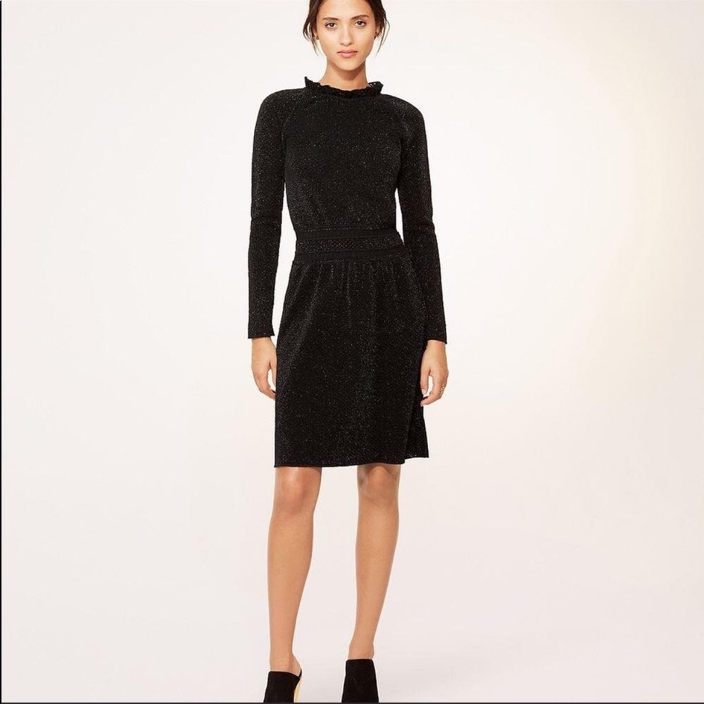 NWT Tory Burch Isabelle Metallic Black Dress